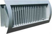 Grille with adjustable blades and cantilevered damper on the spiral duct STS-S/G