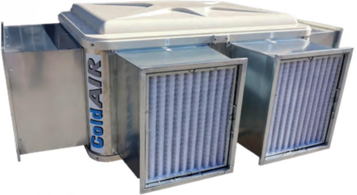High efficiency evaporative cooler store