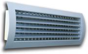 Grille with two rows of adjustable blades on the spiral duct STS-W/S and STS-S/W