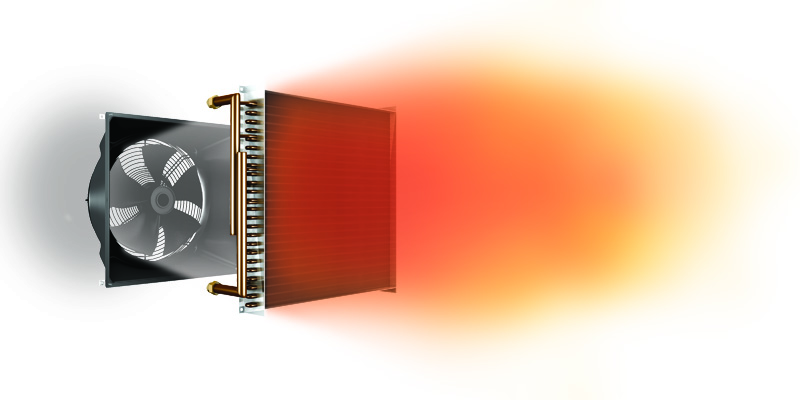 Heat propagation of LEO fan heaters