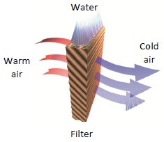 Evaporative filter