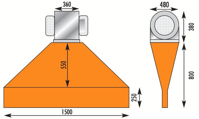 R4S air curtain dimensions