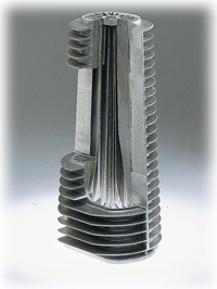 Robur pyramid-shaped heat exchanger