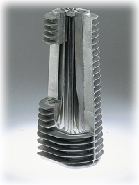 Robur pyramid-shaped heat exchanger